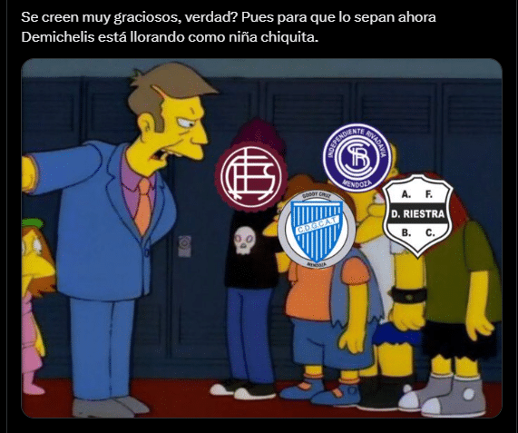 Meme en X sobre la posible renuncia de Martín Demichelis