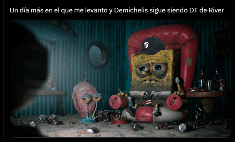 Meme en X sobre la posible renuncia de Martín Demichelis
