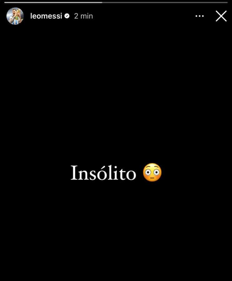Captura de Instagram de Lionel Messi