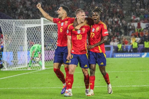 Mikel Merino Dani Olmo Nico Williams Espagne