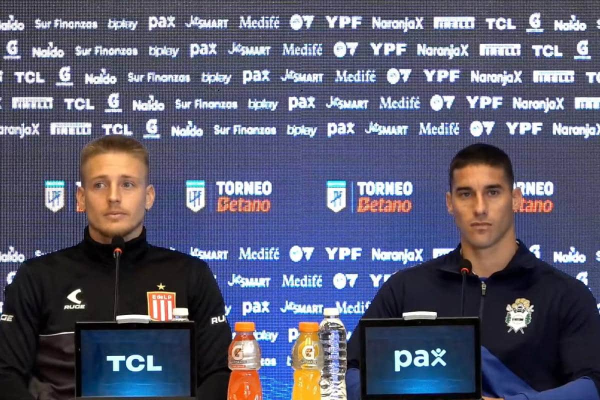Santiago Ascacibar y Leonardo Morales, en la previa del clásico de La Plata