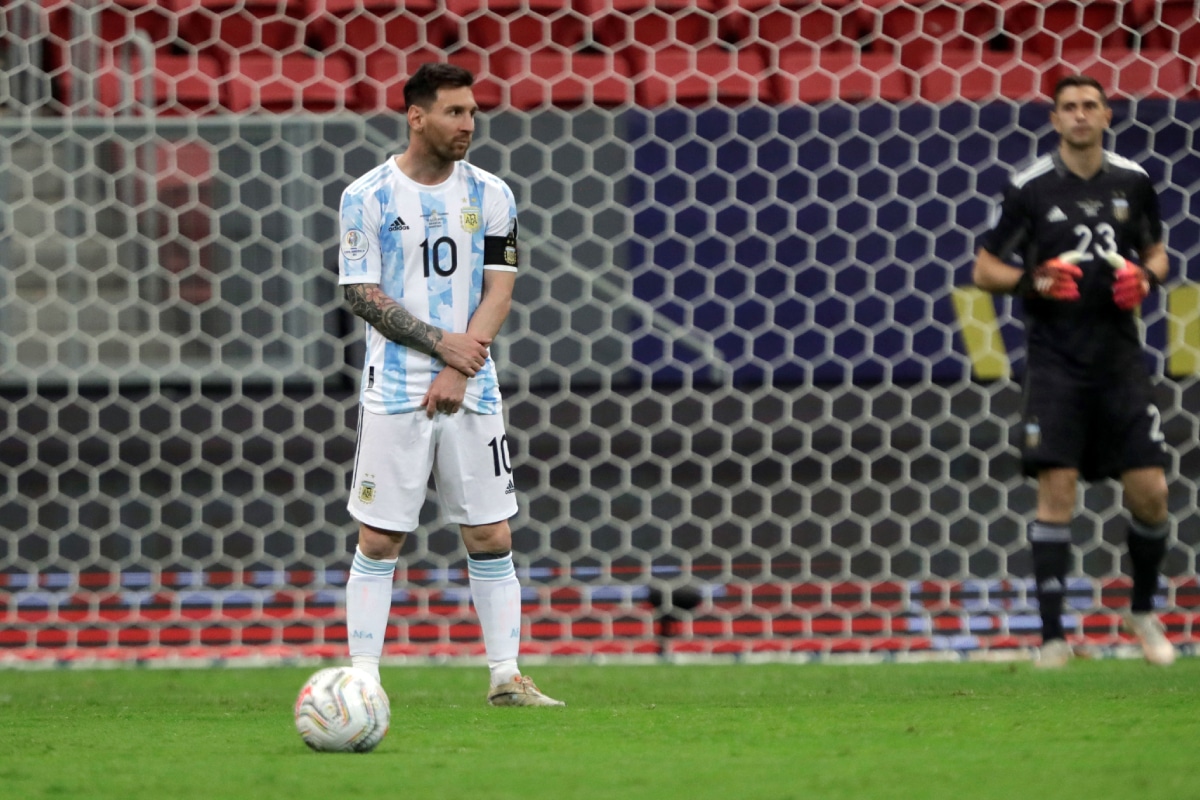 Lionel Messi en la semifinal de Copa América 2021 ante Colombia