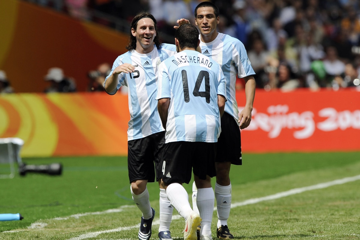 Javier Mascherano en los JJOO 2008 con Argentina