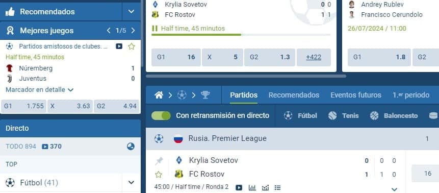 streaming 1xbet