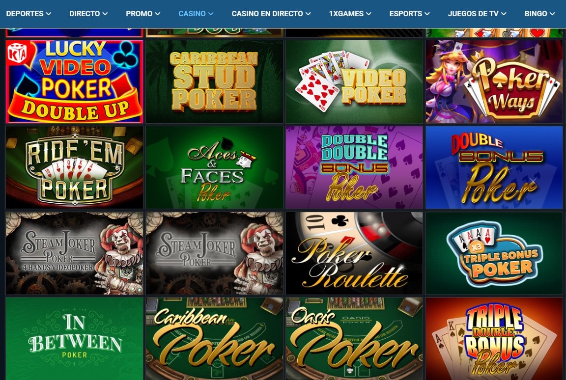 1xbet poker
