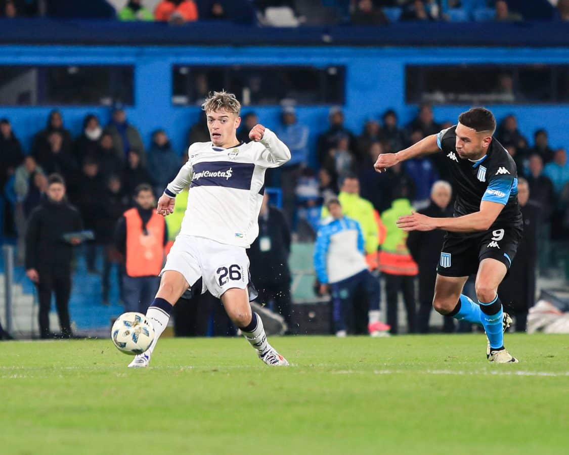 Liga Profesional de Futbol Valentin Rodriguez de Gimnasia La Plata durante el partido por la 10ma fecha jugado entre Rac