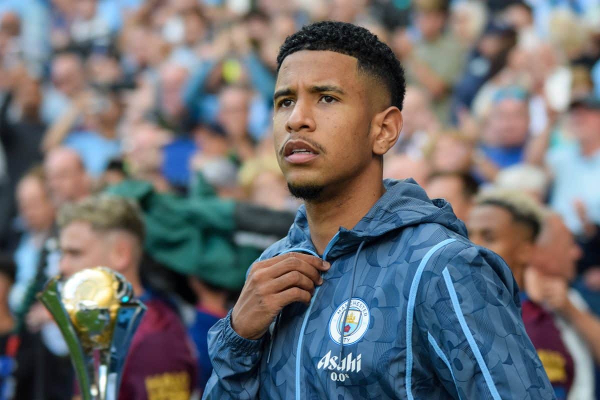 Manchester City FC v Ipswich Town FC Manchester City forward Savinho (26) takes to the pitch for his home debut ahead of