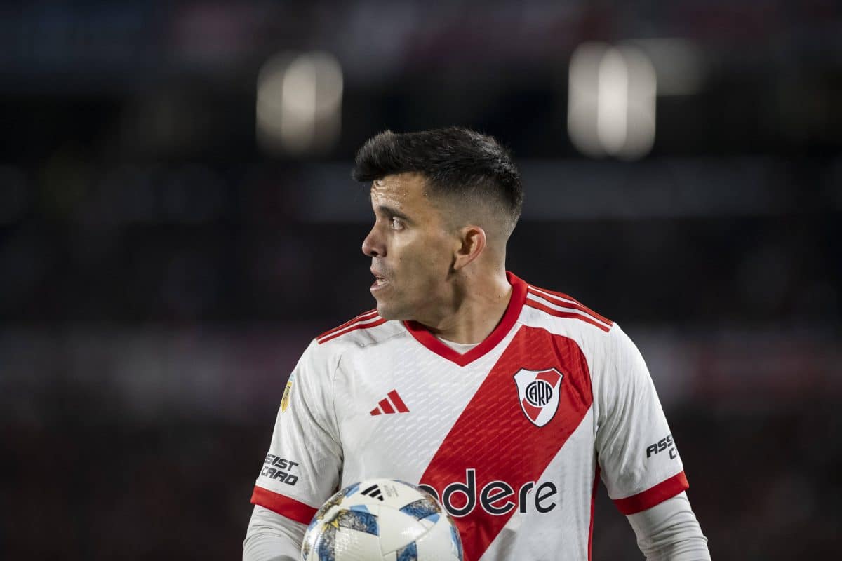 August 25, 2024, Buenos Aires, Argentina: Marcos Acuna of River Plate looks on during a Liga Profesional 2024 match betw