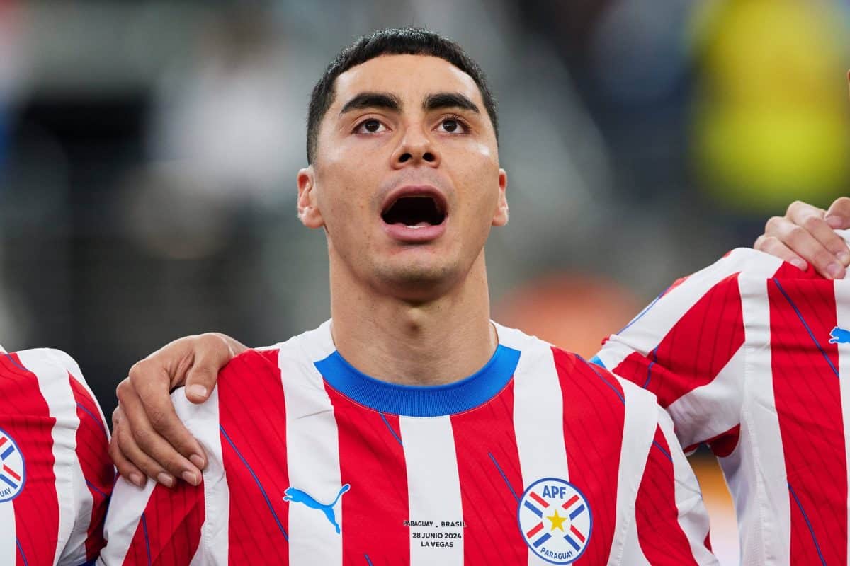 RECORD DATE NOT STATED Copa America USA 2024 Paraguay vs Brazil Miguel Almiron of Paraguay during the CONMEBOL Copa Amer