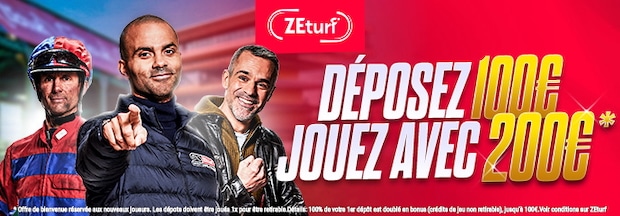 Offre de bienvenue accessible avec le code promo ZEturf