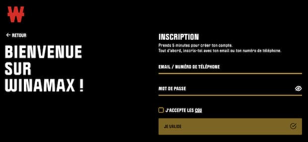 Inscription Winamax