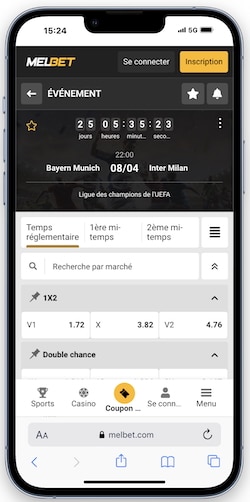 Pariez sur la Champions League grâce au code Melbet