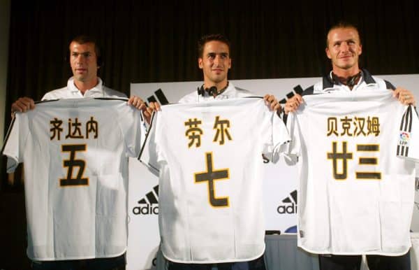 Zinedine Zidane, Raul Gonzalez, David Beckham, Real Madrid