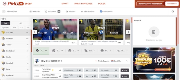 PMU sport fait partie des meilleurs bookmakers avec un bonus à l'inscription en cash