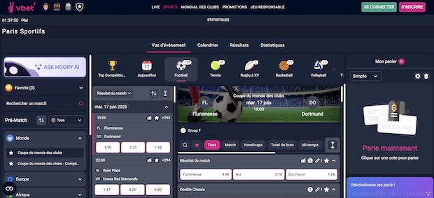 Vbet est le meilleur site quant au nombre de paris proposés par match