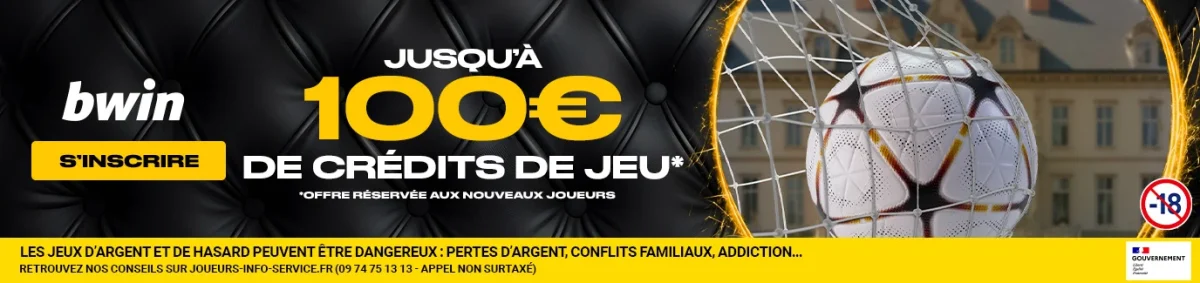 Bwin possède l'un des meilleurs bonus paris sportifs en France