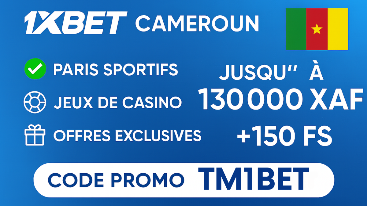 Le coupon 1xbet gratuit se trouve partout en Afrique, et notamment au Cameroun