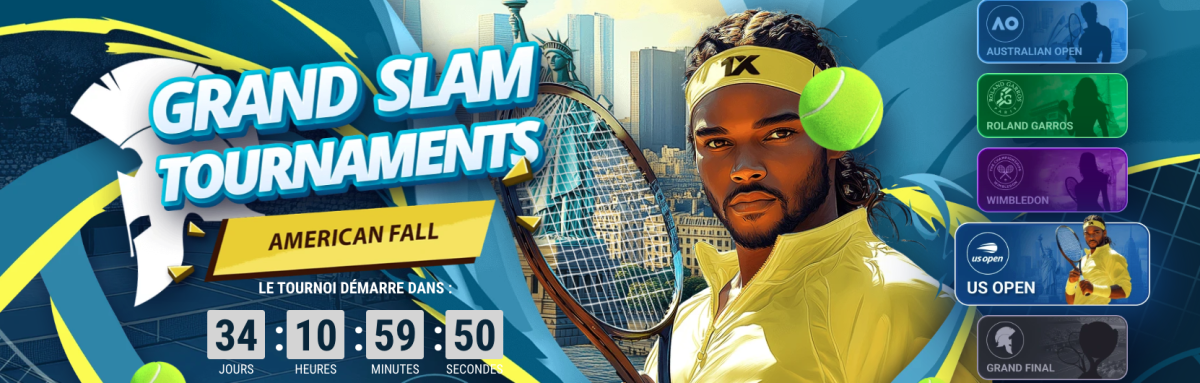 Pariez sur les Grands Chelems avec le code promo 1xBet