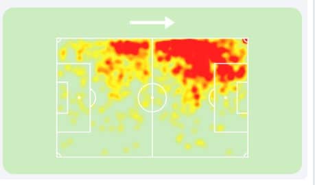 Jack Grealish city heat map