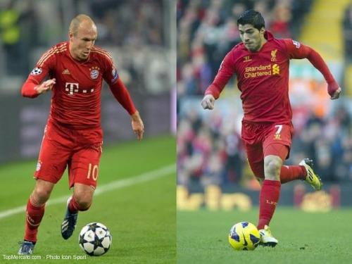 Arjen Robben et Luis Suarez