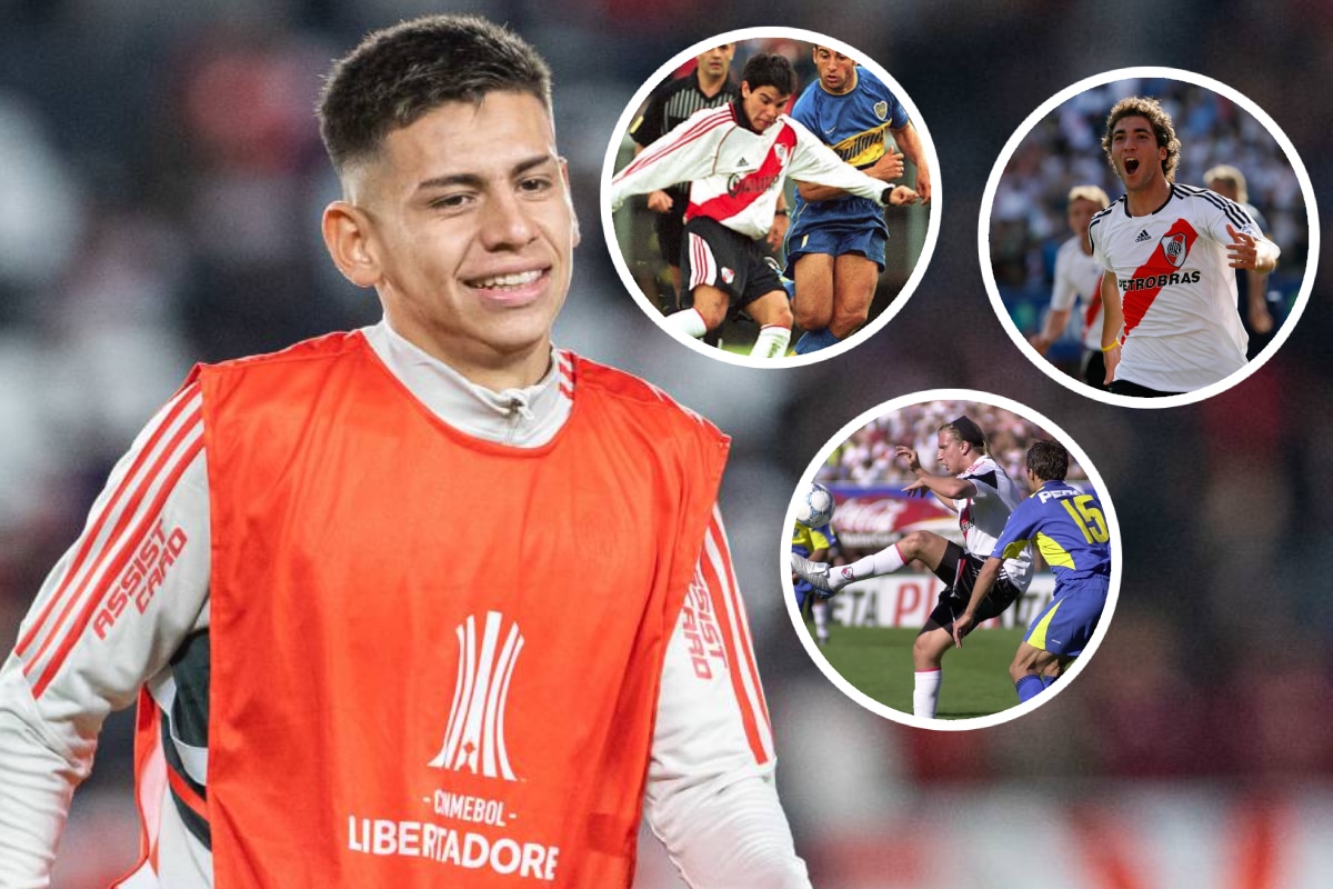 Echeverri jugaría el superclásico: ¿Cómo les fue a otros canteranos contra Boca?