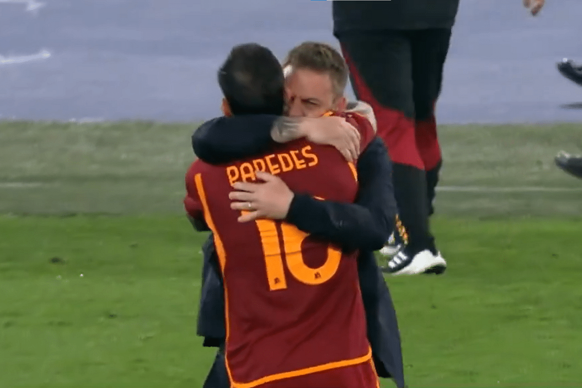 ¡A lo Boca! De Rossi y Paredes comparten un festejo “bostero” tras la victoria de Roma