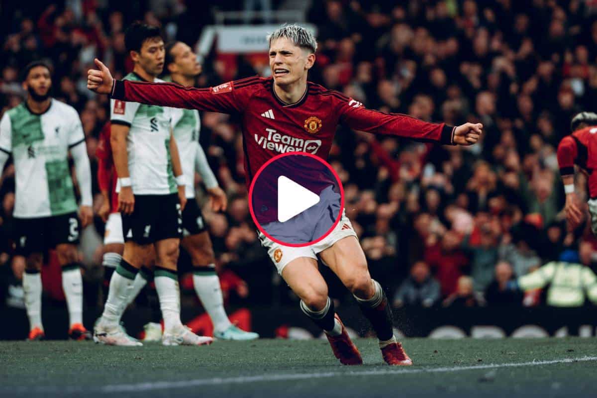 VIDEO: la asistencia deluxe de Alejandro Garnacho para ganar el clásico 4-3 ante Liverpool sobre la hora