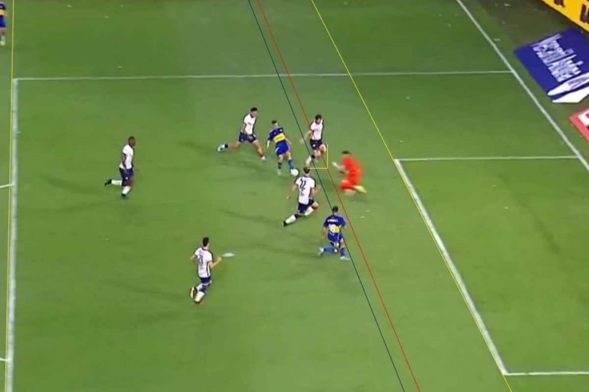 Polémica revelada: ¿fue offside de Miguel Merentiel en el 2-1 de Boca a San Lorenzo?