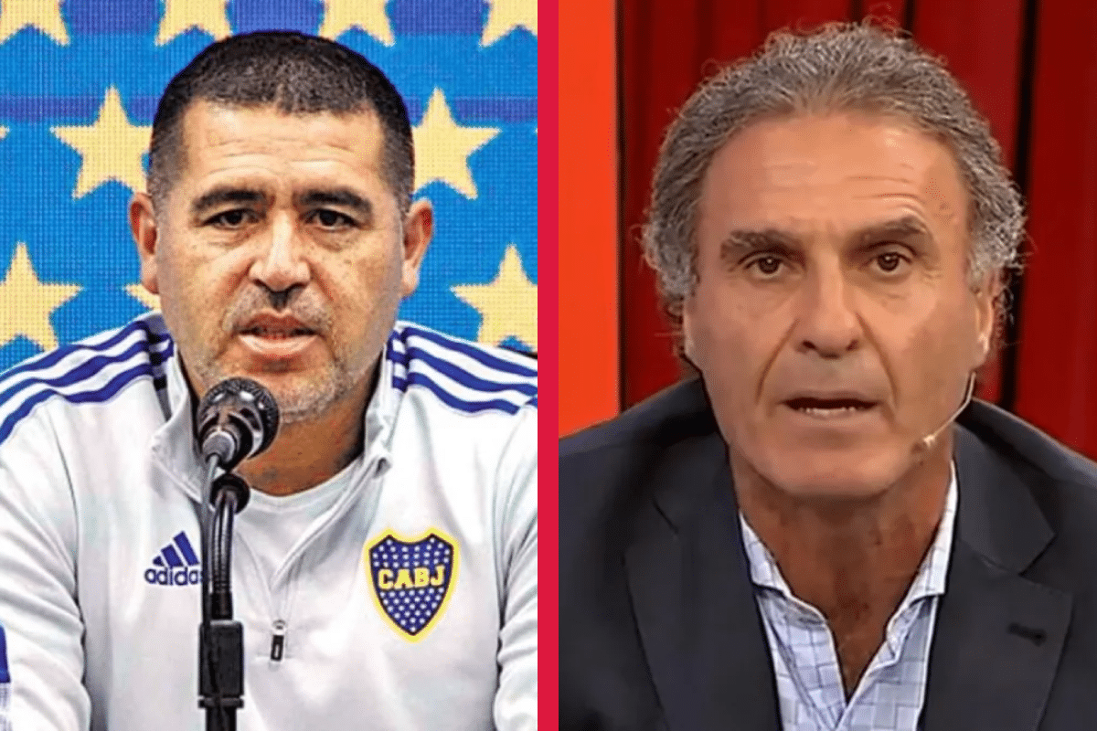 Video: cómo fue el encuentro entre Juan Román Riquelme y Ruggeri en el sorteo de Conmebol