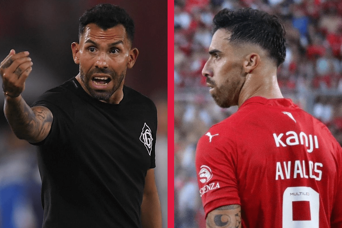 El gesto goleador de Carlos Tevez ante un cabezazo de Ávalos