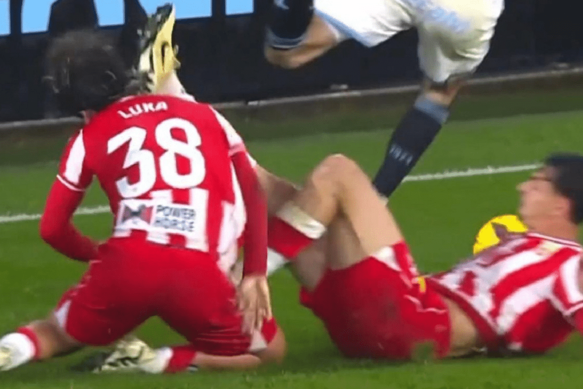 La tremenda patada que sacó de la cancha a Luka Romero