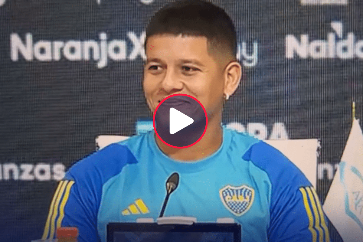 Video: el gesto burlón de Marcos Rojo tras una frase de Nacho Fernández en la conferencia previa al Superclásico
