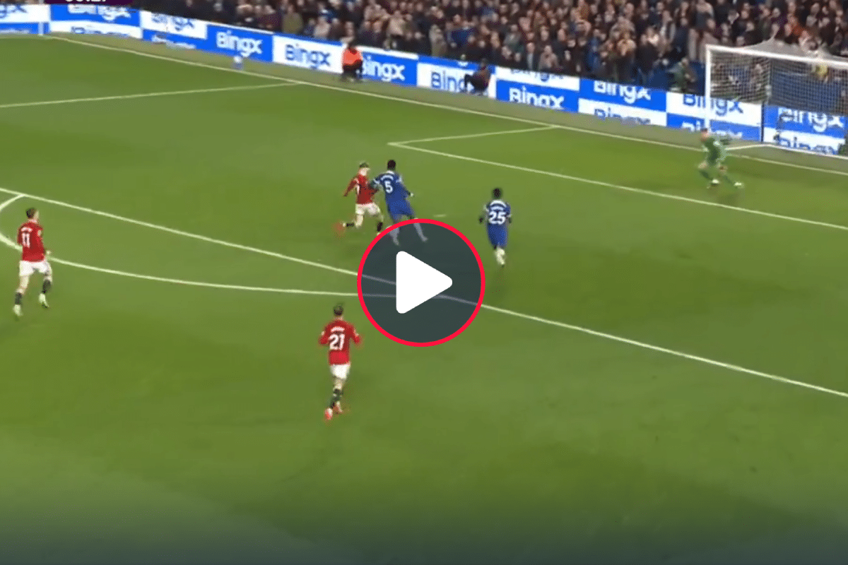 Video: Garnacho aprovechó un error de Moisés Caicedo para descontar contra Chelsea