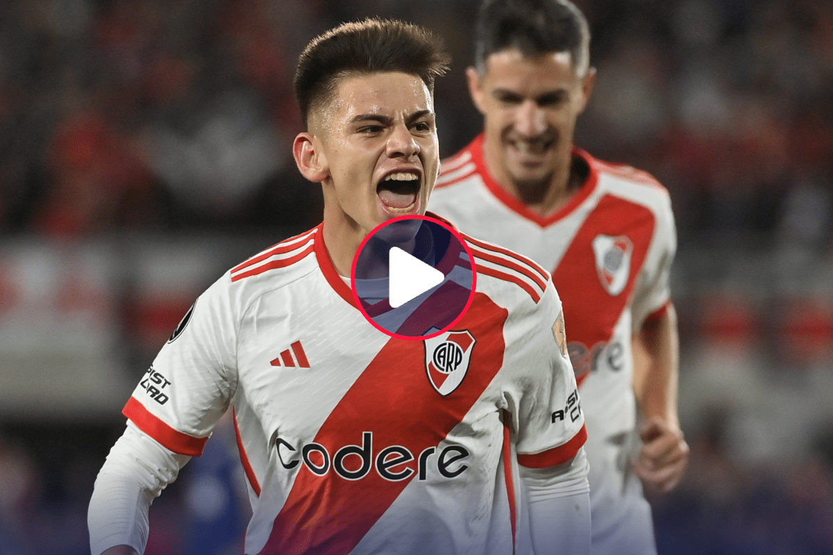 Video: el GOLAZO del Diablito Echeverri desde afuera del área en su debut como titular en Copa Libertadores