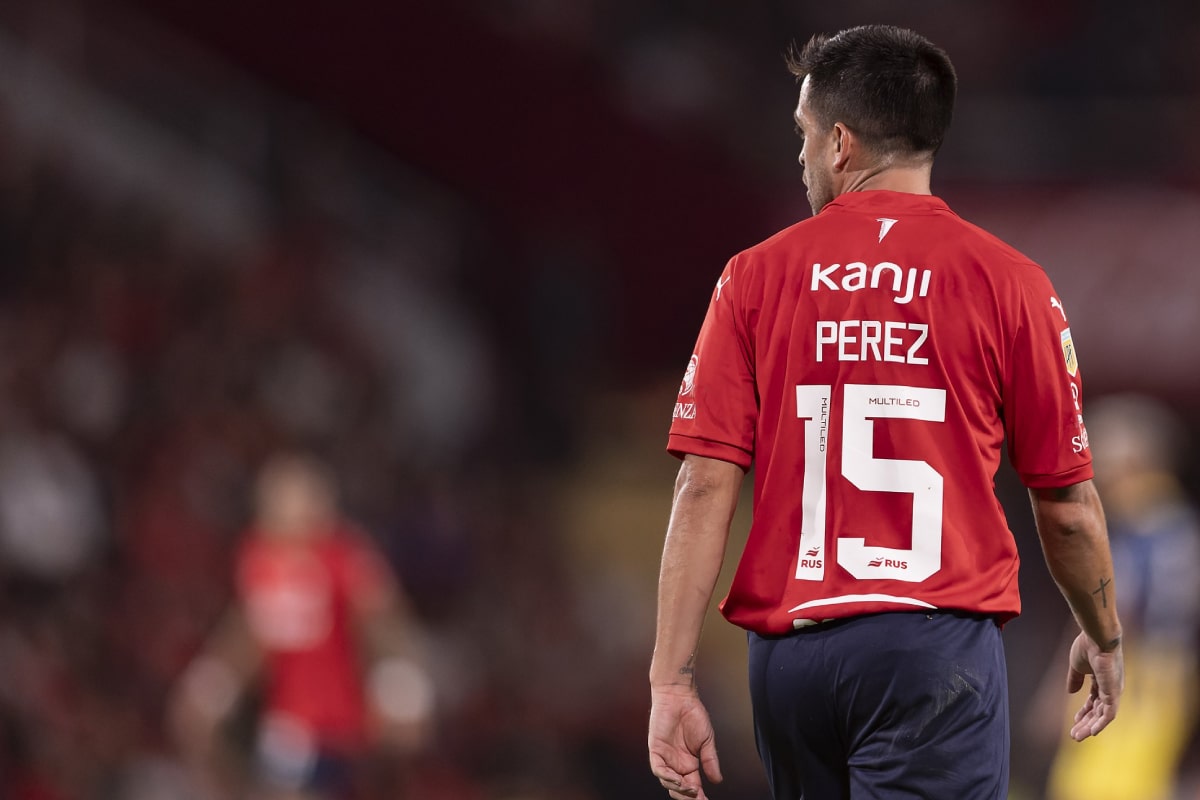 Damián Pérez con la camiseta de Independiente
