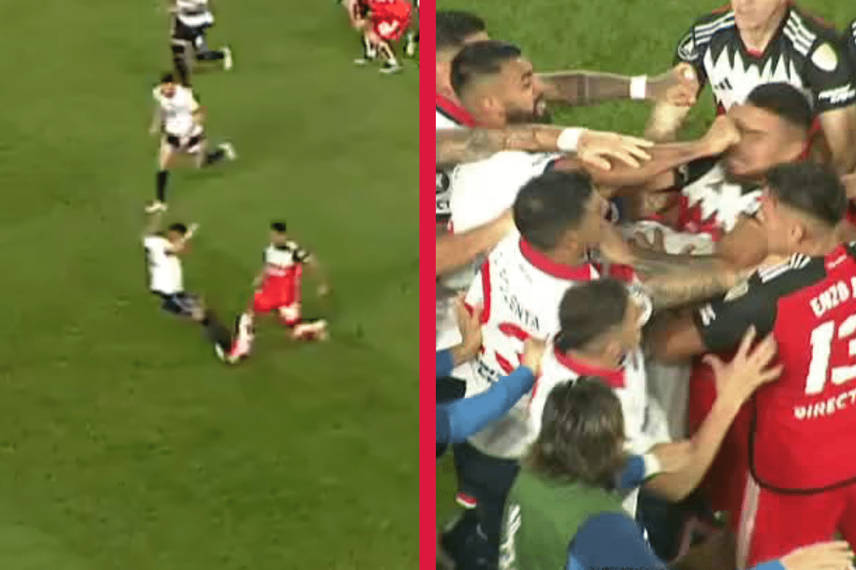 Nacional vs River: la plancha criminal sobre Aliendro que Daronco sancionó con amarilla