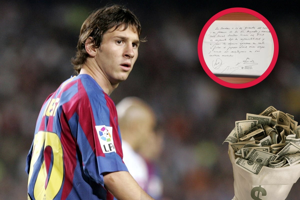 El DINERAL que piden por el primer “contrato” de Messi