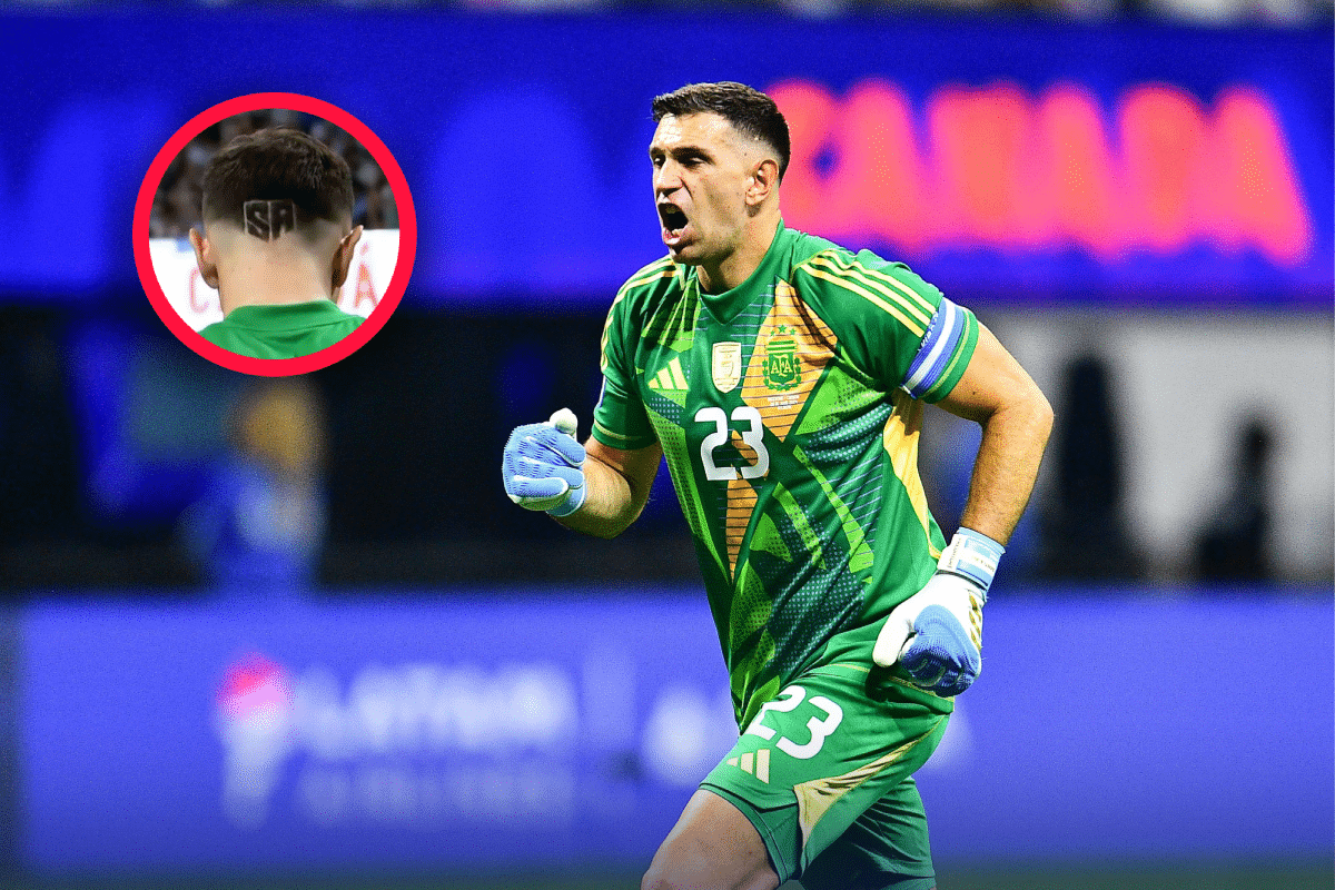 Selección Argentina: qué significa SA, la sigla que tiene en su corte de pelo Dibu Martínez