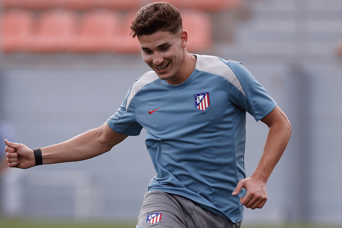 Mercado de pases: así fue el primer entrenamiento de Julián Álvarez en Atlético Madrid