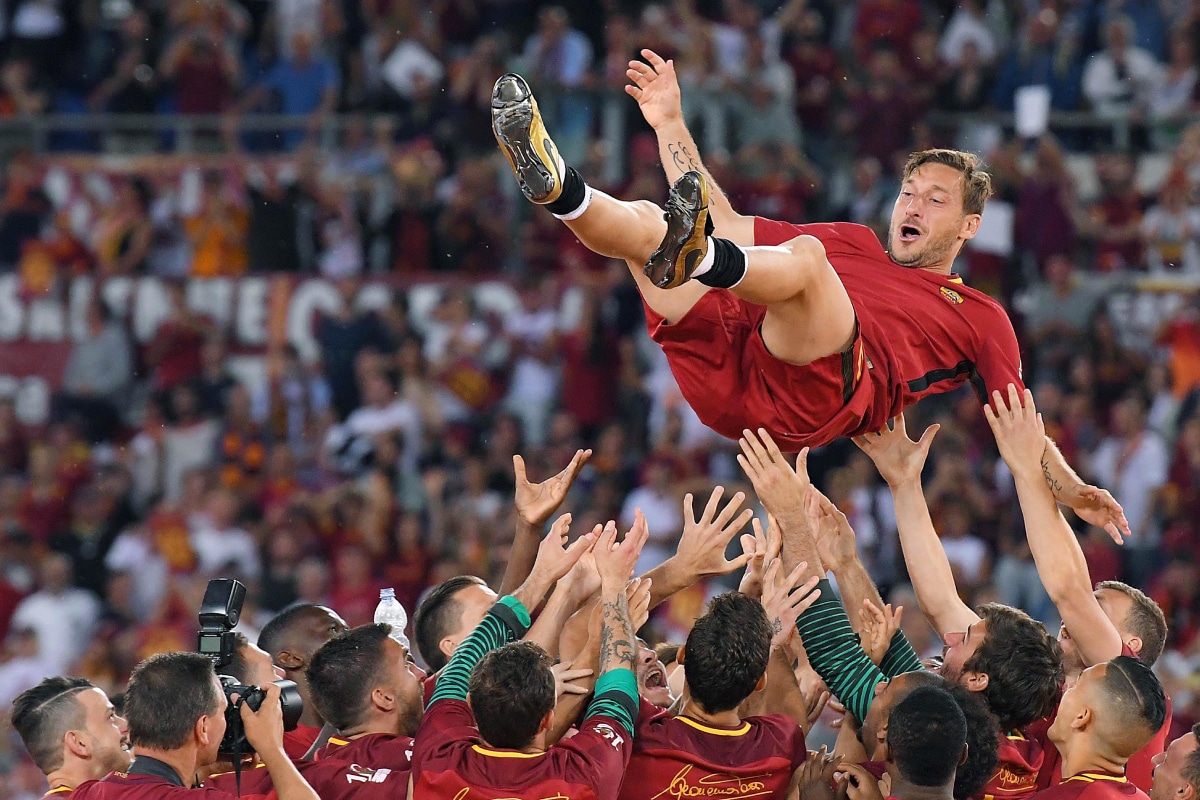 Francesco Totti el día de su retiro del fútbol en Roma