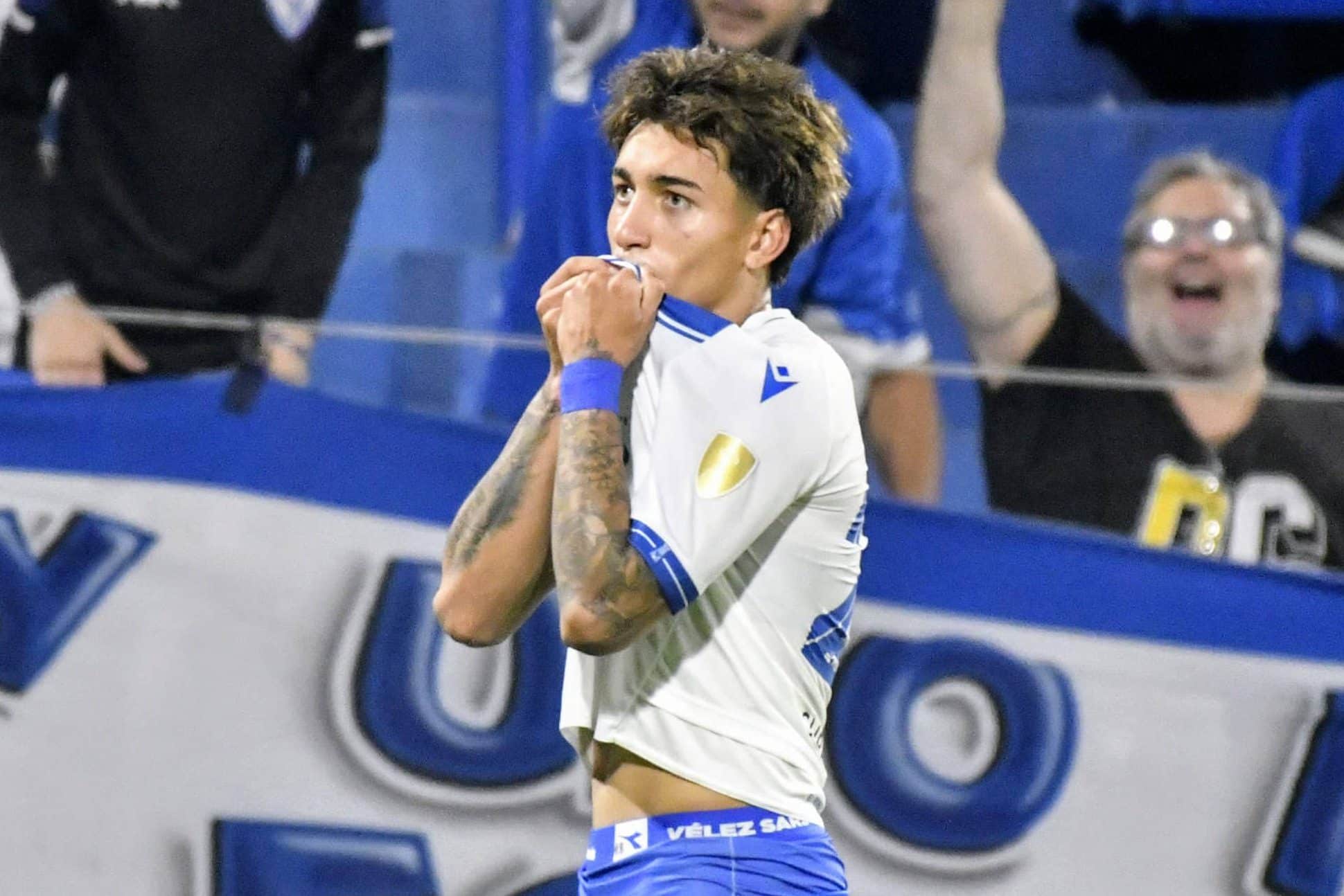 RECORD DATE NOT STATED Maher Carrizo. Velez Sarsielfd vs Olimpio. Copa Libertadores Fase de Grupos. 8/5/2025 *** Maher