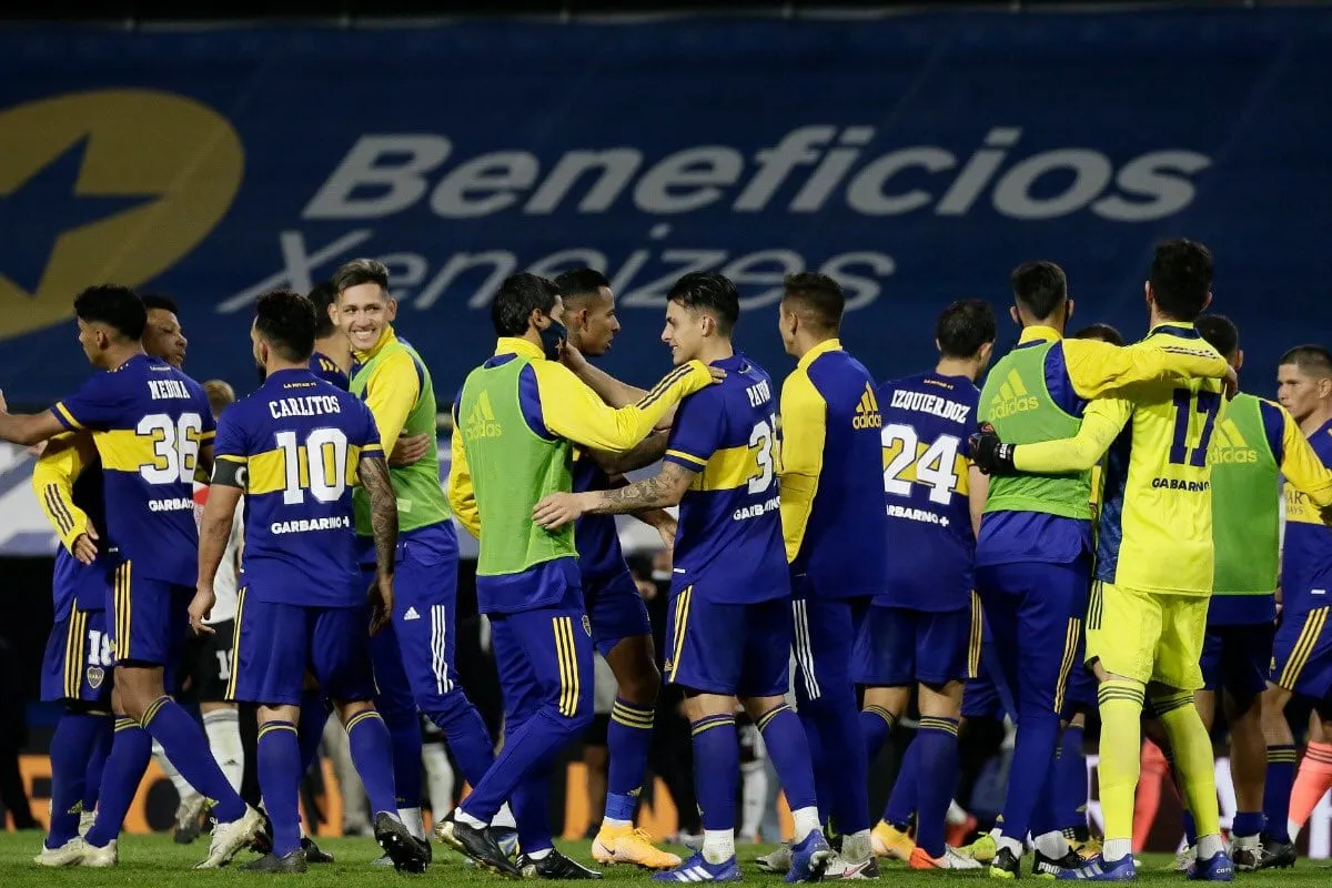 El festejo de Boca tras eliminar a River de la Copa de la Liga 2021