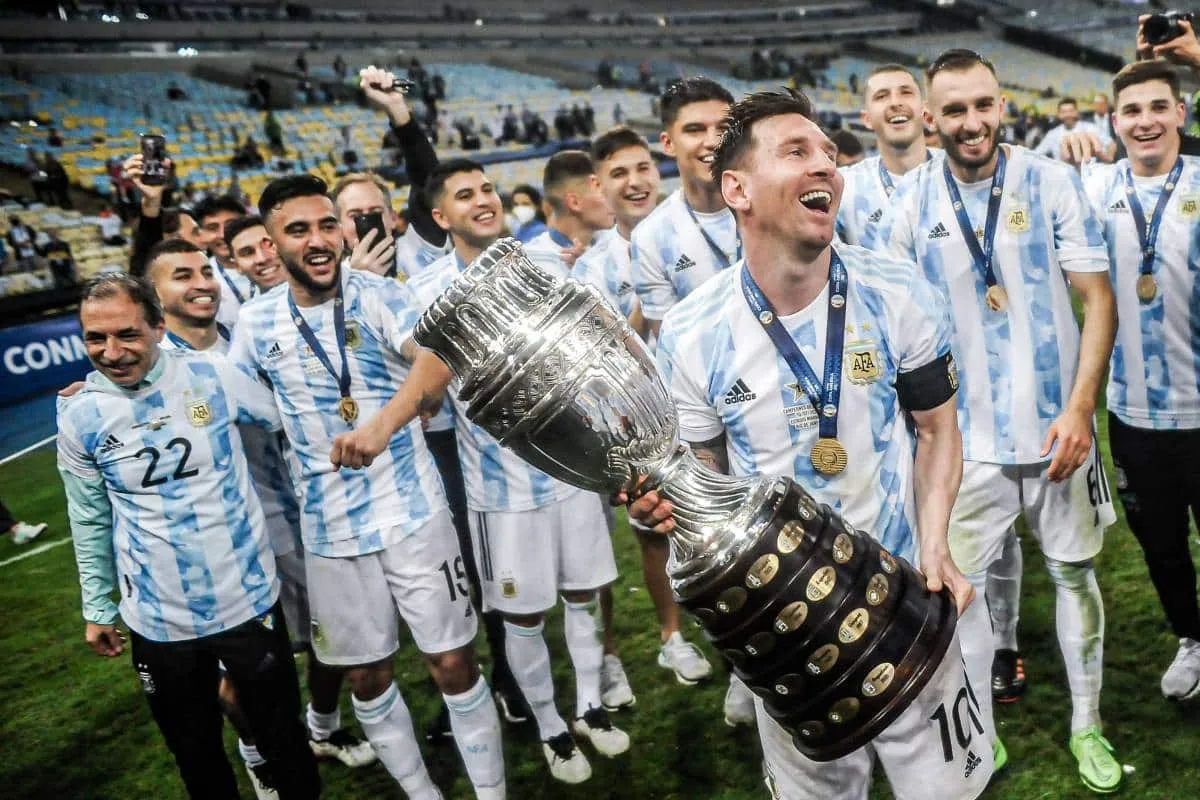 Lionel Messi y la Selección Argentina festejan la Copa América 2021