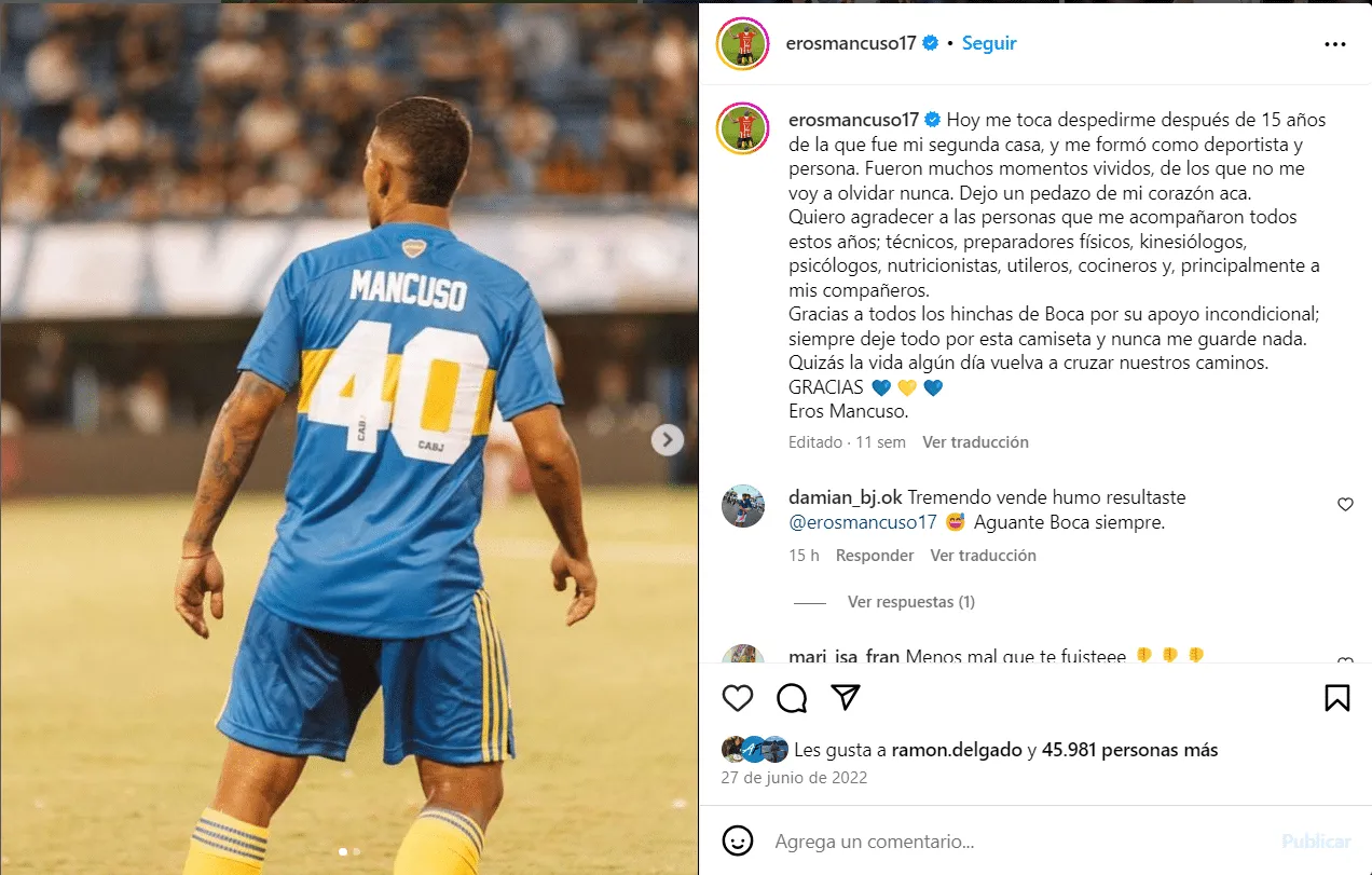 Instagram de Eros Mancuso (@erosmancuso17)