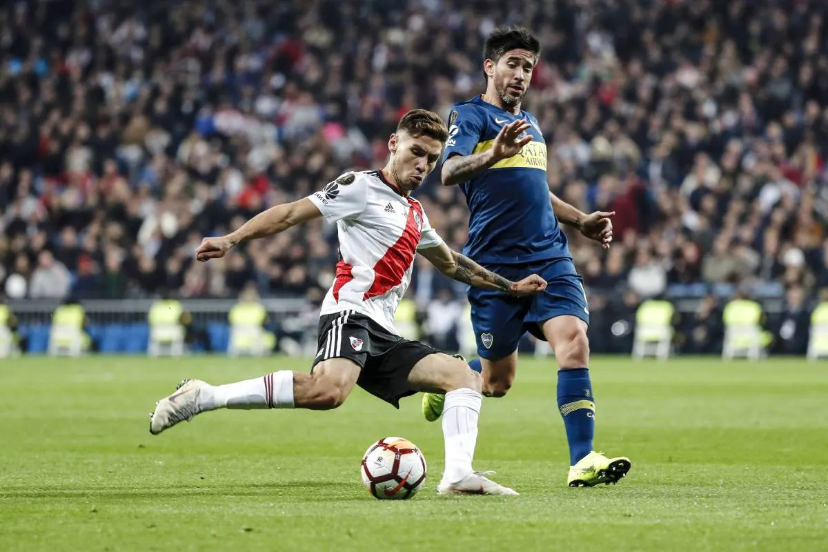 Gonzalo Montiel en la final de Libertadores 2018 ante Boca