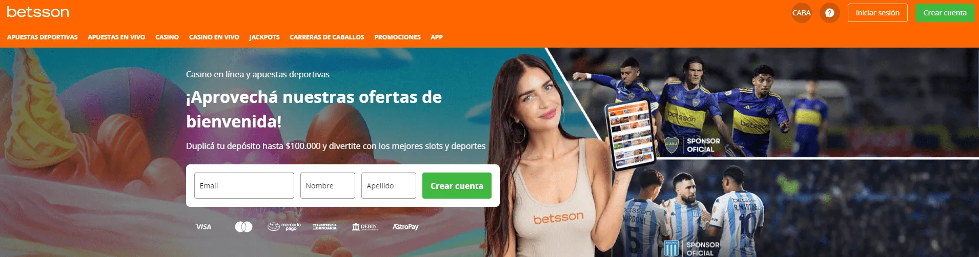 bono de bienvenida betsson argentina

