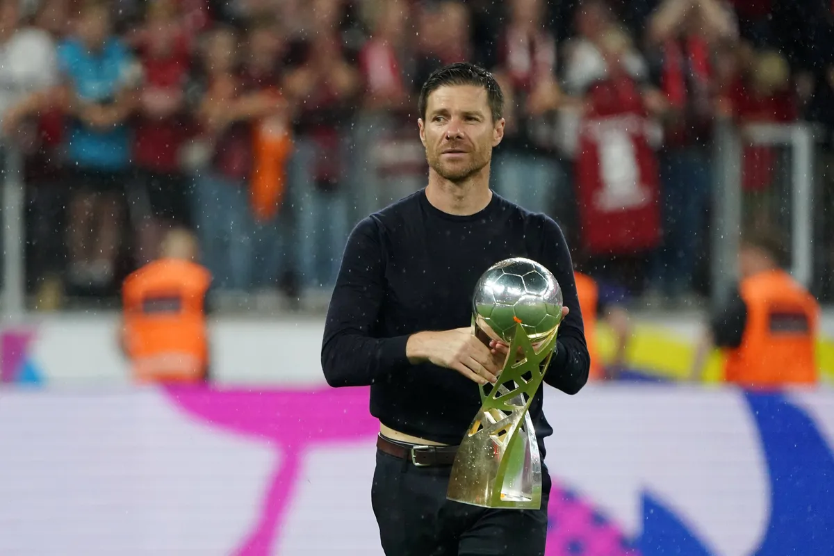 17.08.2024, Fussball GER, Supercup, Bayer 04 Leverkusen-VFB Stuttgart , Bayarena Leverkusen Xabier Alonso Trainer Bayer
