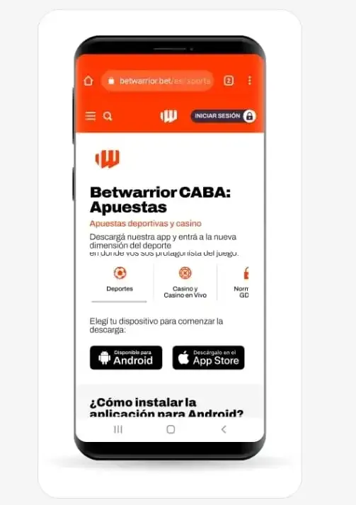 aplicación de betwarrior