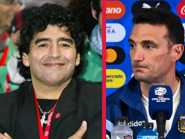 El día que Maradona usó una camiseta de Scaloni para jugar un partido amistoso