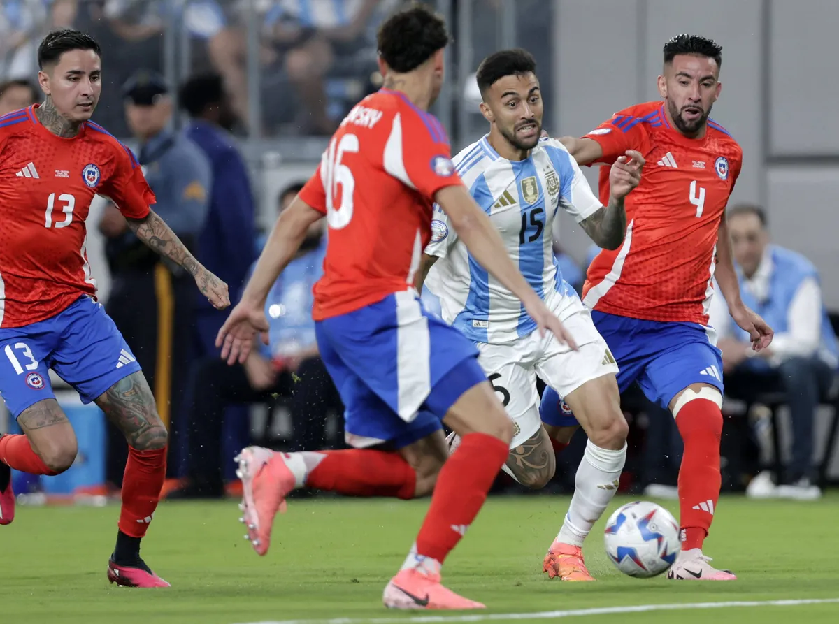 Nicolas Gonzalez ARGENTINA VS CHILE Fecha: 25/06/2024 COPA AMERICA ESTADOS UNIDOS *** Nicolas Gonzalez ARGENTINA VS CHIL
